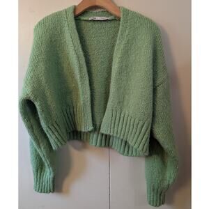 Zara Green Knit Cardigan